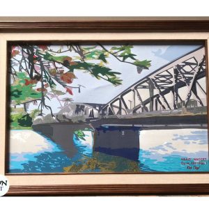 Tranh ghép lụa Cầu Trường Tiền - Huế