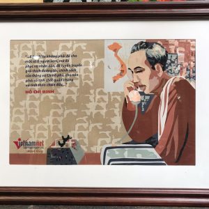 Tranh ghép lụa Bác Hồ