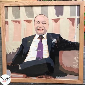 Tranh chân dung ghép lụa