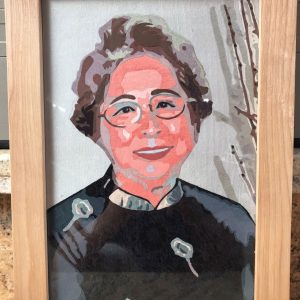 Tranh chân dung ghép lụa