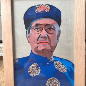 Tranh chân dung ghép lụa