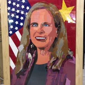 Tranh chân dung ghép lụa