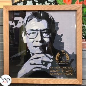 Tranh chân dung ghép lụa