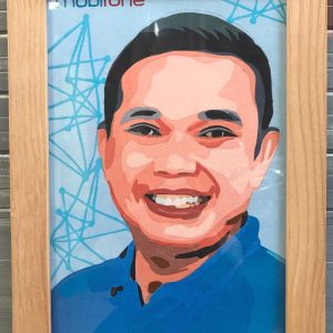 Tranh chân dung ghép lụa