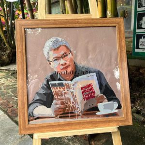 Tranh chân dung ghép lụa