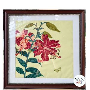Tranh Hoa ly ghép lụa