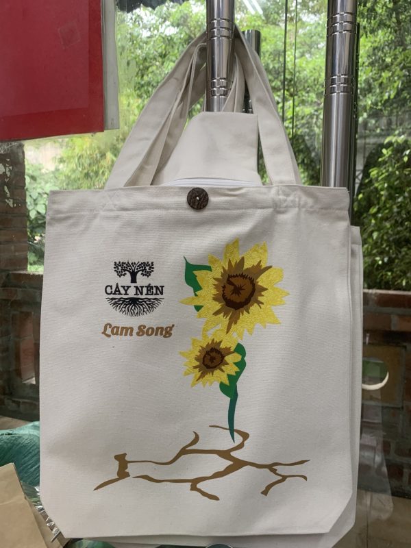 Túi Tote vải canvas hình hoa hướng dương