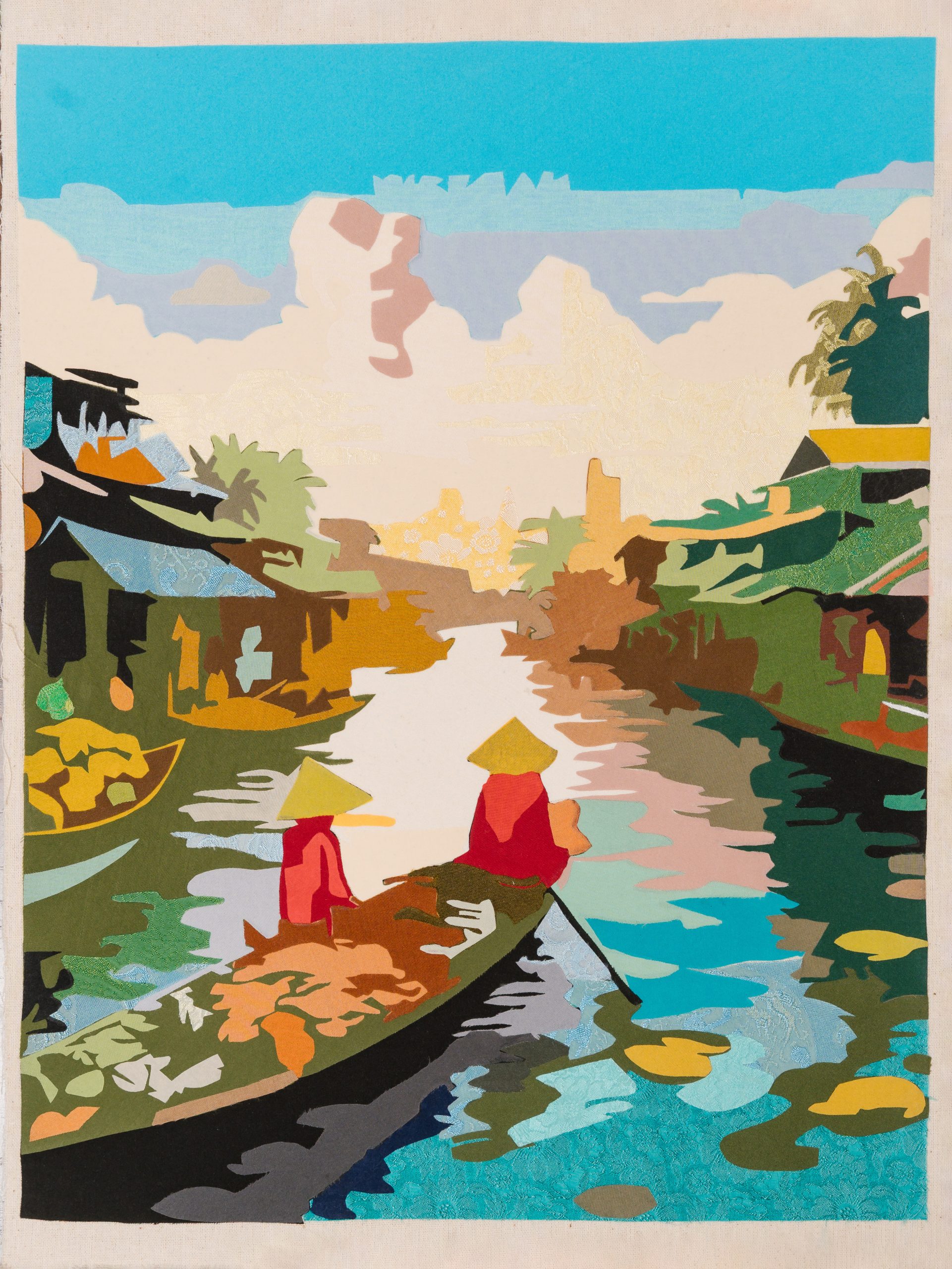 Tranh phong cảnh ghép lụa - Ảnh 8