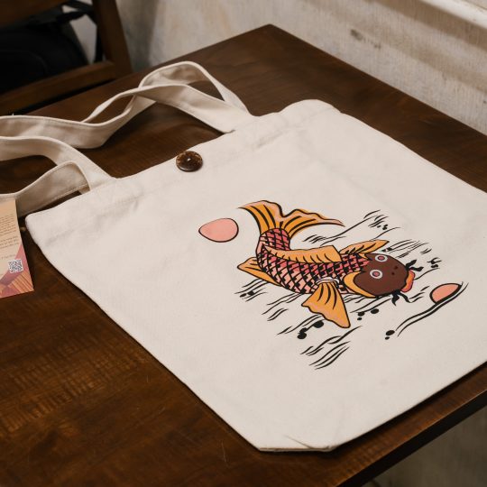 Silk Patchwork Canvas Tote Bag