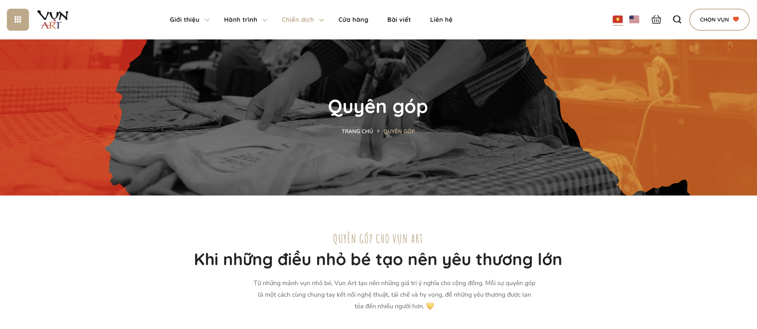Gây quỹ cộng đồng tại Vụn Art