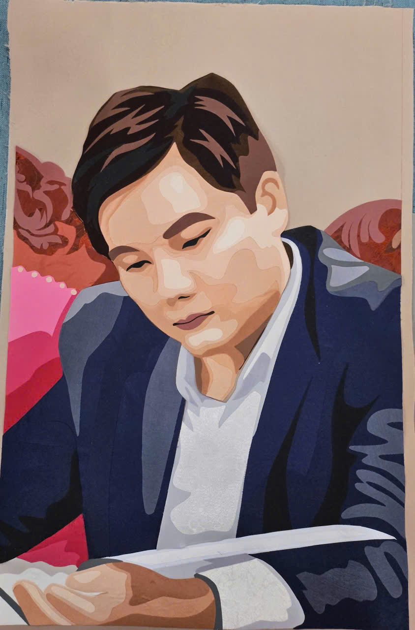 Tranh chân dung ghép lụa - Ảnh 8